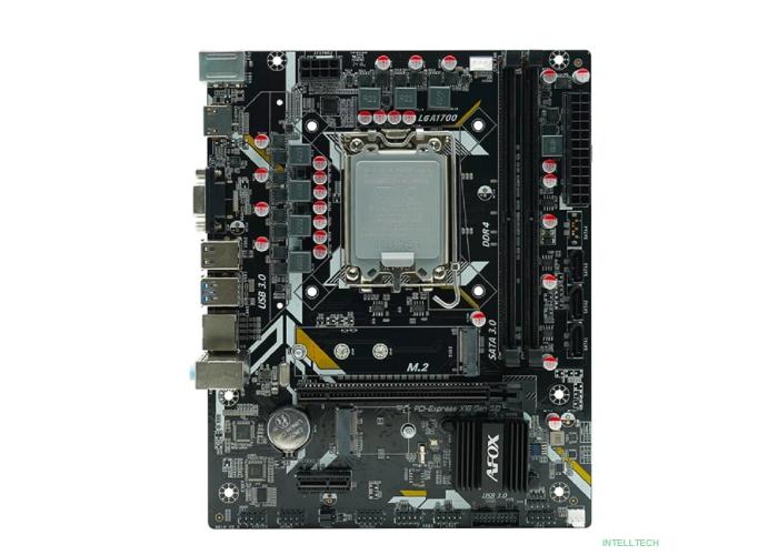AFOX IH610D4-MA5-V4 (Socket 1700, mATX, 2*DDR4(64Gb), VGA+ HDMI, 3*SATA3, 1*M.2, 1*PCIEx16/1*PCIEx1,  2*USB 2.0, 2*USB 3.0, 2 x PS/2,  LAN 1*1G) RTL