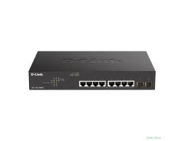 D-Link DGS-1100-10MPV2/A3A Настраиваемый L2 коммутатор с 8 портами 10/100/1000Base-T и 2 портами 1000Base-X SFP (8 портов PoE 802.3af/at, PoE-бюджет 130 Вт)