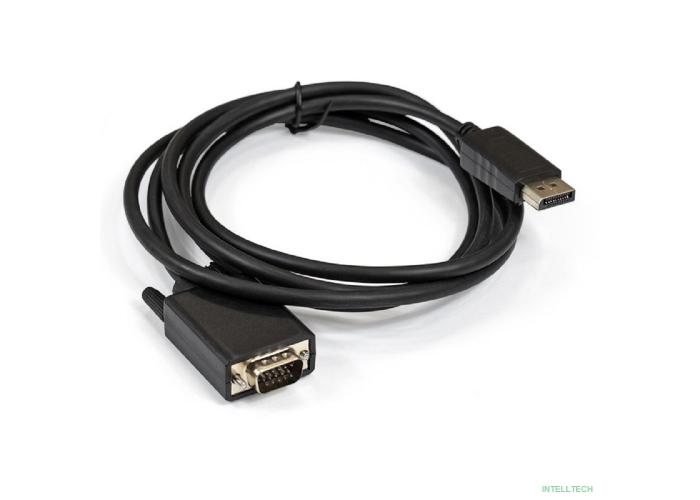 Exegate EX284914RUS Кабель DisplayPort-VGA ExeGate EX-CC-DPM-VGAM-1.8 (20M/15M, 1,8м, позолоченные контакты, экран)