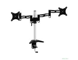 Cactus CS-VM-D08-AL серебристый  Кронштейн для 2-х мониторов 13"-27" макс.8кг настольный поворот и наклон