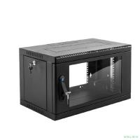 ЦМО Шкаф телекоммуникационный настенный 9U (600 x 650) дверь стекло, цвет черный (ШРН-9.650-9005)