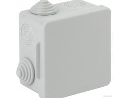 ЭРА Б0037443 Коробка распаячн. открытой установки КОР 80х80х50мм с гермовводами 7 вх. IP54