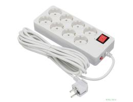 BURO Сетевой фильтр 8 розеток (800SH-5-W),5м, белый коробка {1180914}
