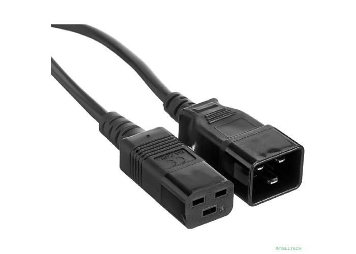 Exegate EP280639RUS Кабель питания (UPS) ExeGate Power EC20-10P (IEC 320 С19->С20) VDE-250V-3*1.5mm2, медь, 16А, черный, 10м.