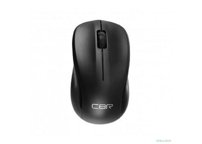 CBR CM 410 Black, Мышь беспроводная, оптическая, 2,4 ГГц, 1000 dpi, 3 кнопки и колесо прокрутки, выключатель питания, цвет чёрный