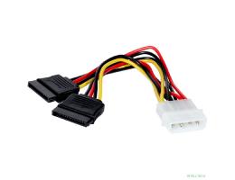 Exegate EX138935RUS Кабель питания 2xSATA (от разъема Molex (IDE)  блока питания), 15см Exegate