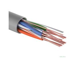 PROconnect (01-0043-3) Кабель витая пара омедненный U/UTP, CCA, CAT 5e, PVC, 4PR 24AWG, INDOOR, SOLID, серый, 305м