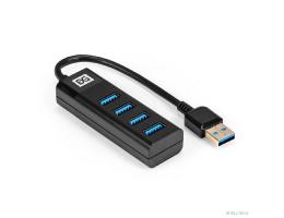 Exegate EX296925RUS USB-Хаб (концентратор) 4-в-1 ExeGate DUB-4TP (кабель-адаптер USB3.0 --> 4xUSB3.0, Plug&Play, черный)
