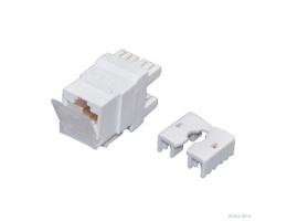 Rexant (02-0254-1) Модуль Keystone Jack RJ-45(8P8C), UTP неэкранированный, CAT 6, тип 180 градусов, с пылезащитной шторкой, белый PRO