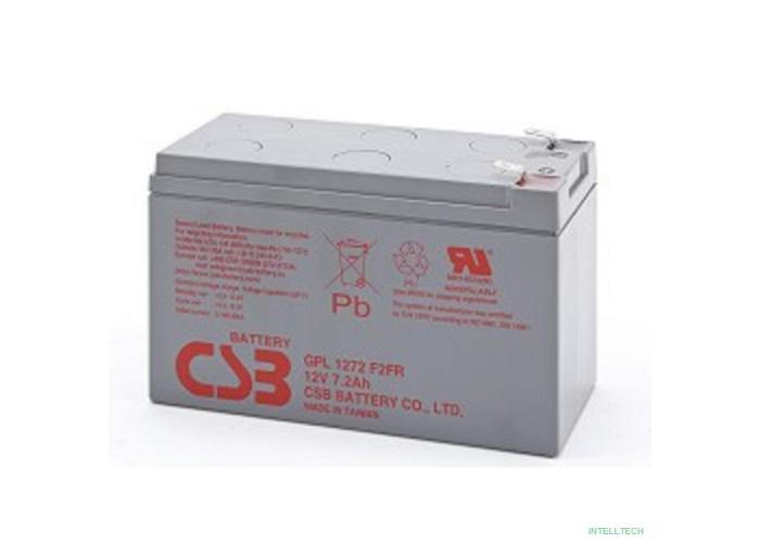 CSB Батарея GPL1272 (12V 7,2Ah  F2, FR) (с увеличенным сроком службы 10лет))