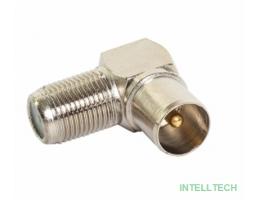 PROconnect (05-4311-4-7) Переходник  гнездо F - штекер TV, угловой (1шт) PROconnect (05-4311-4-7) Переходник  гнездо F - штекер TV, угловой (1шт)