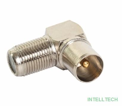 PROconnect (05-4311-4-7) Переходник  гнездо F - штекер TV, угловой (1шт)