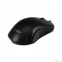 CBR CM 105 Black, Мышь проводная, оптическая, USB, 800/1200/1600 dpi, 4 кнопки и колесо прокрутки, длина кабеля 1,8 м, цвет чёрный