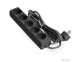 Exegate EX285819RUS Удлинитель ExeGate ECE-5-1.8B (5 евророзетки с заземлением, 1.8м, черный)