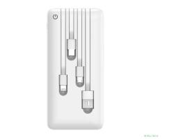 Perfeo Powerbank ABSOLUTE 10000mah In Micro usb,USB /Out USB,Micro usb,Type-C,Lightning, 2.1А/ White (PF_B4879)