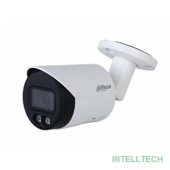 DAHUA DH-IPC-HFW2249SP-S-IL-0360B Уличная цилиндрическая IP-видеокамера SmartDualLight 2Мп, 1/2.8” CMOS, объектив 3.6мм, видеоаналитика, микрофон, ИК 30м, LED 30м, IP67, металл