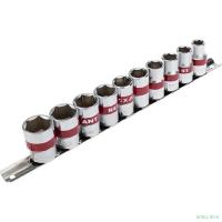 Rexant (12-8306) Набор торцевых головок 1/2, шестигранные, CrV, 10 шт., 10-22мм