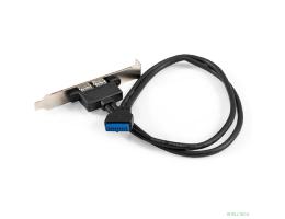 Exegate EX298295RUS Планка портов в корпус 2xUSB3.0 ExeGate BrctUSB3-2A (USB 3.0 20pin (IDC 20pin F) --> 2x USB 3.0 Af, кабель 20см)