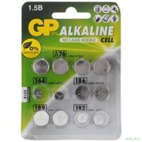 GP ACM01-CR12 12/1440 (Набор дисковых батареек, 12 шт. в уп-ке) {Количество в упаковке — 12 (2 x LR41 (192), 2 x LR43 (186), 4 x LR44 (A76), 2 x LR54 (189), 2 x LR60 (164))}  