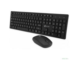 Клавиатура + мышь Oklick S255W Black USB  беспроводная slim [1909361]