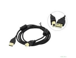 Exegate EX138947RUS Кабель USB 2.0 A-->B 3м Exegate 2 фильтра, позолоченные контакты
