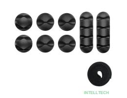 Набор клипс для крепления бытовых проводов ONKRON CM-1 Black
