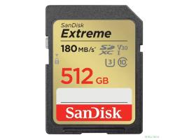 SecureDigital 512GB SanDisk Extreme UHS-I Class 3 (U3) V30 180/130 MB/s <SDSDXVV-512G-GNCIN>