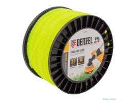 Denzel Леска для триммера витой квадрат, 2,7мм х 196м, на DIN катушке FLEX CORD [96299]