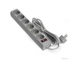 Exegate EX119394RUS Сетевой фильтр Exegate SP-6-5G (6 розеток, 5м, евровилка, серый)