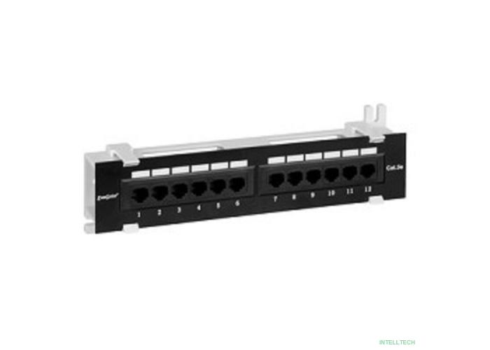 Exegate EX256754RUS Патч-панель UTP настенная 12 port кат.5e, Exegate, разъём KRONE&110 (dual IDC)