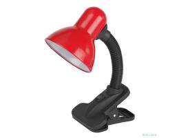 ЭРА Б0035061 Настольный светильник N-212-E27-40W-R на прищепке красный