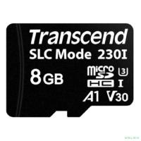 Промышленная карта памяти Micro SecureDigital 8GB Transcend 230I,3D NAND TLC, темп. режим от -40? до +85?, без адаптера (TS8GUSD230I)