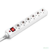 BURO Сетевой фильтр, 6 розеток, 3 метра, (600SH-3-W), белый (коробка) {992266}