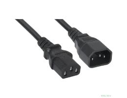 Cabeus PC-189-VDE-1.0-1.2M Кабель питания монитор-компьютер IEC 320 C13 - IEC 320 C14 (3x1.0), 1.2 м