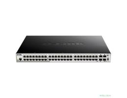 D-Link DGS-1250-52XMP/A1A Настраиваемый L2 коммутатор с 48 портами 10/100/1000Base-T и 4 портами 10GBase-X SFP+ (48 портов PoE 802.3af/at, PoE-бюджет 370 Вт) 