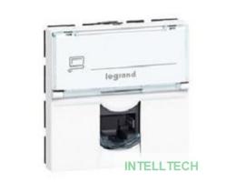 Legrand 076554 РОЗЕТКА RJ 45 - ПРОГРАММА MOSAIC - КАТЕГОРИЯ 5Е - UTP 8 контактов - 2 МОДУЛЯ - БЕЛЫЙ - LCS2