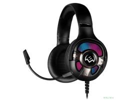 Игровые стереонаушники с микрофоном SVEN AP-U1100MV, черный (USB, RGB, 7.1)