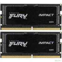 Kingston 64GB 5600MT/s  DDR5 CL40 SODIMM (Kit of 2) FURY Impact KF556S40IBK2-64
