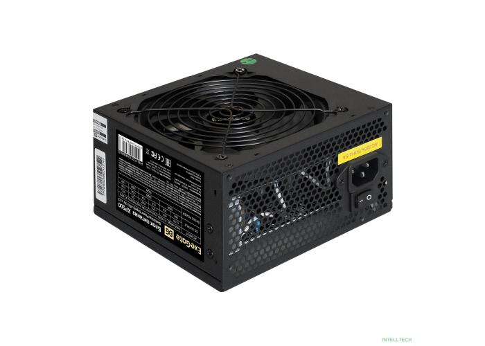 Exegate EX219463RUS  251775 Блок питания 500W ATX-XP500 OEM, black, 12cm fan, 24+4pin, (6+2)pin PCI-E, 3*SATA, 1*FDD, 2*IDE
