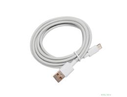 Cablexpert Кабель USB2.0, AM/Type-C, 6A, 66Вт, QC3.0, медь, 1.8м, белый, пакет (CC-USB2-AMCM-66W-1.8M-W)
