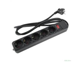 Perfeo сетевой фильтр "REAL POWER", 1,8м, 5 розеток, 16А, 3500 Вт, тройная защита, черный. [PF_E1499]