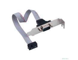 Cablexpert Планка на заднюю панель низкопрофильная, 1 порт COM/RS-232/DB9-M (CCDB9RECEPTACLE-LP)