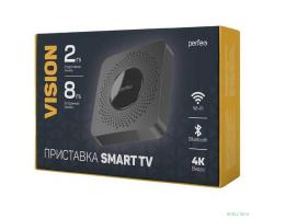Perfeo SMART TV BOX приставка "VISION 2/8",Allwinner H618,Android 12, 2Gb/8Gb,Пульт Bluetooth