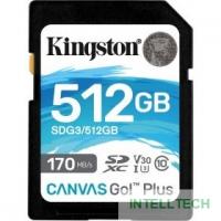 SecureDigital 512Gb Kingston SDXC Class 10 UHS-I U3 V30 Canvas Go Plus 170MB/s SDG3/512GB