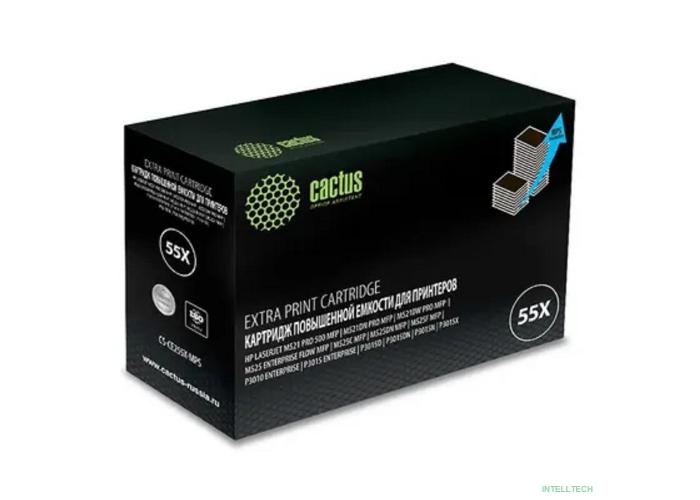 CACTUS CE255XS Картридж (CS-CE255X-MPS) для принтеров  LaserJet P3015, черный, 15000 стр.