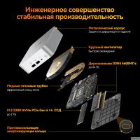 GEEKOM GMA8R98945HS -321-EU Мини ПК A8, GMA8R98945HS -321-EU, AMD Ryzen 7 8945HS, 32GB+1TB, WIN11 Pro