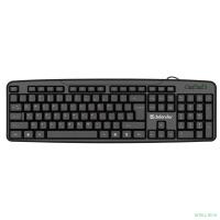 Повреждение упаковки Defender Клавиатура Astra HB-588 RU [45588] {Проводная, черный, полноразмерная}