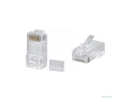 Cabeus 8P8C-C6-TWP Коннектор RJ-45 под витую пару, категория 6, универсальный (для одножильного и многожильного кабеля), для проводников с толщиной по изоляции до 1,05 мм, со вставкой