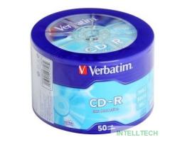 Verbatim  Диски CD-R  50 шт. Printable InkJet, 52-x 700Mb, Cake Box [43309/43438]