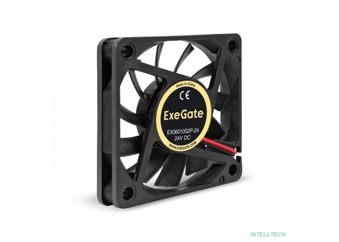 Exegate EX295203RUS Вентилятор 24В DC ExeGate EX06010S2P-24 (60x60x10 мм, Sleeve bearing (подшипник скольжения), 2pin, 3000RPM, 24.1dBA)